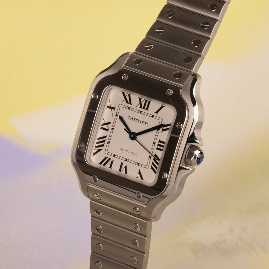 2021 Cartier Santos in steel reference WSSA0029, like new: FULL SET