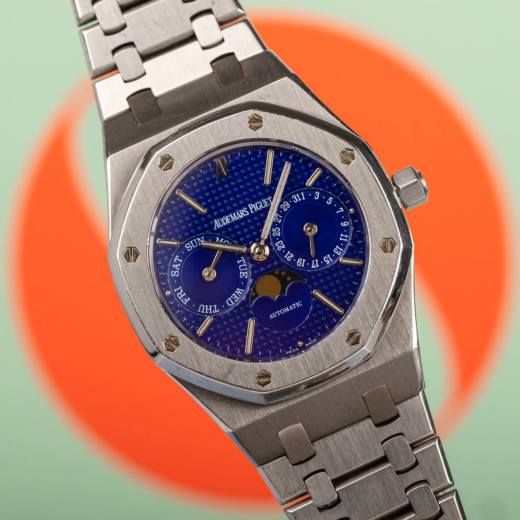 1998 Audemars Piguet Royal Oak Day Date ref 25594 Yves Klein blue dial