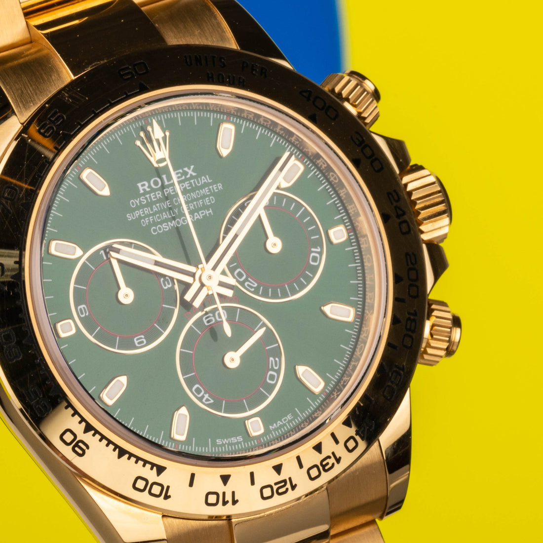 2022 Rolex "John Mayer" Daytona in Yellow gold ref 116508: Green dial ...