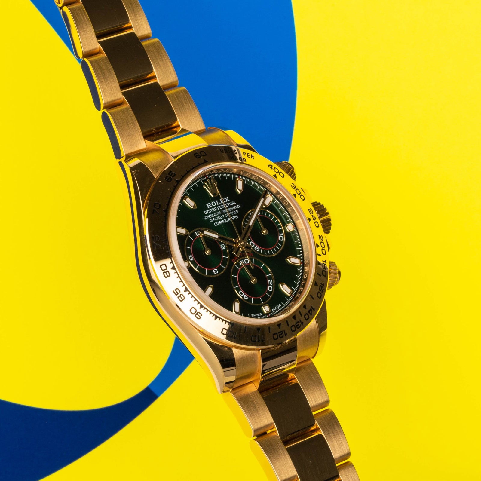 2022 rolex john mayer daytona in yellow gold ref 116508 green dial