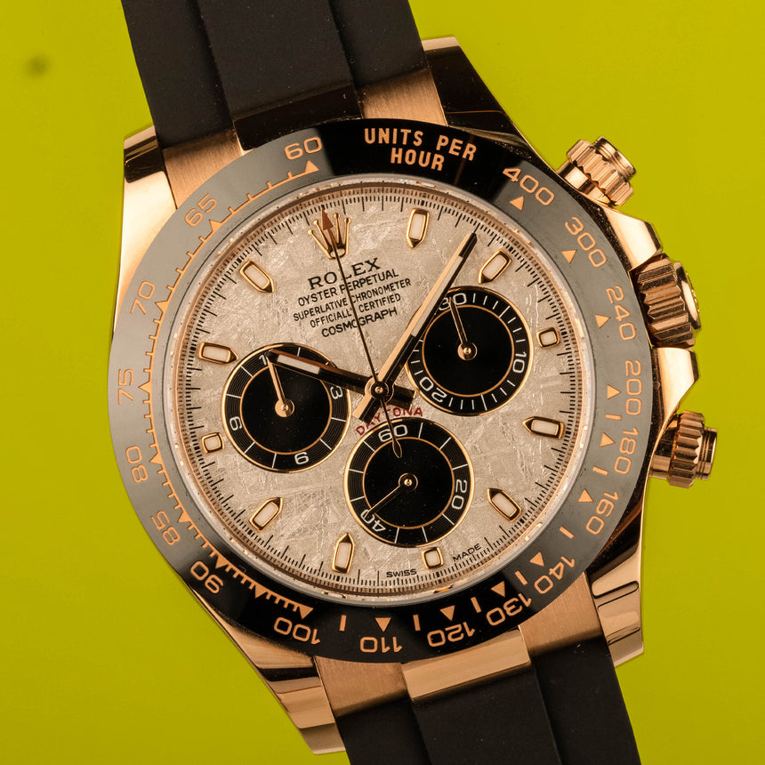 2021 Rolex Daytona Meteorite dial in Rose gold ref 116515LN: Like new & FULL SET