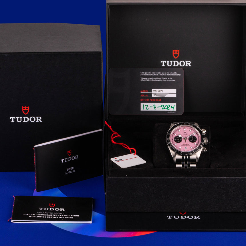 2024 Tudor Black Bay Chrono Pink Inter Miami Ref: 790360N Full set New