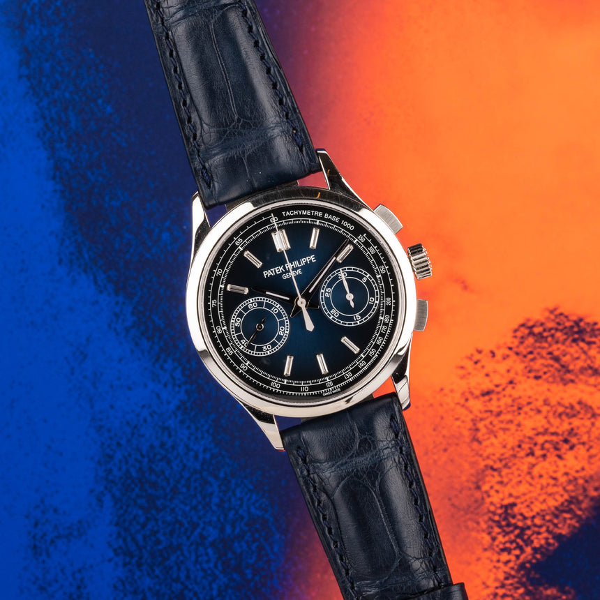 2019 Patek Philippe Chronograph Platinum 5170P-001 Baguette