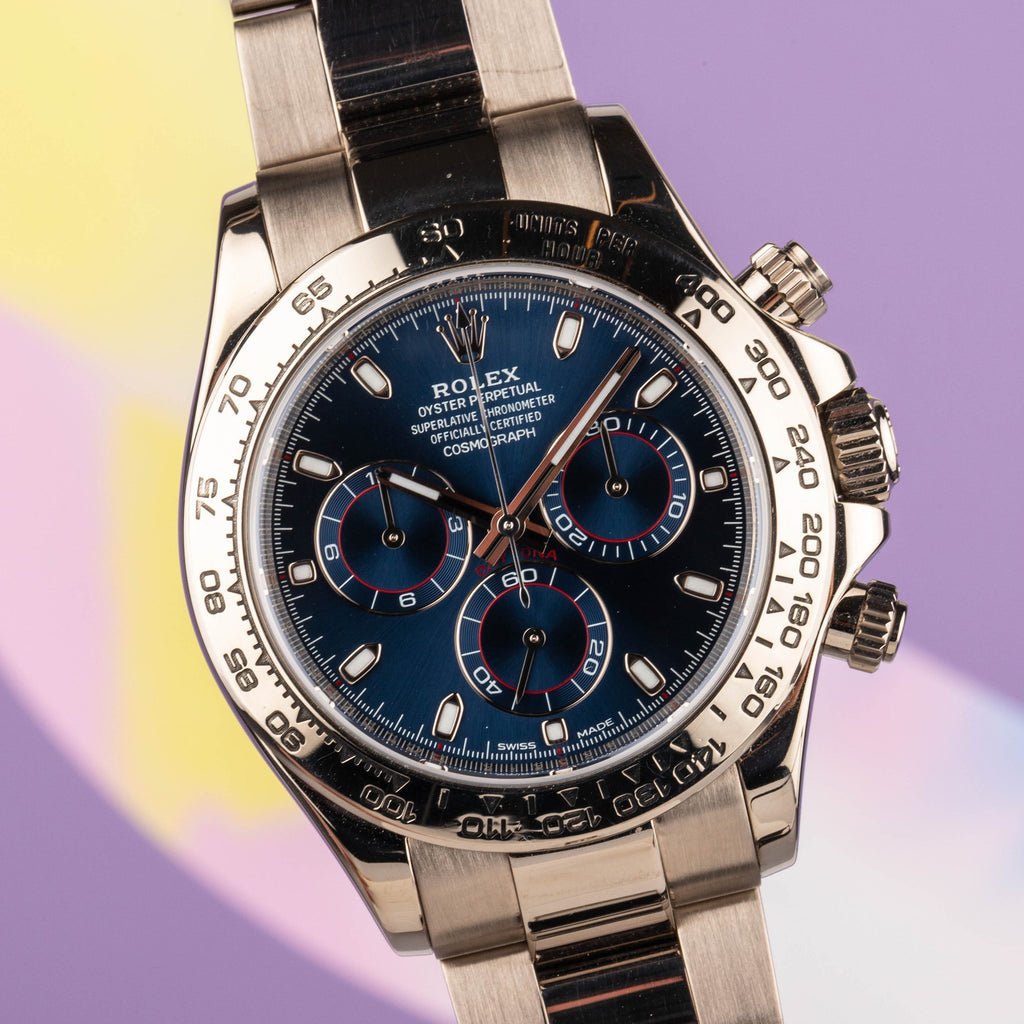 2005 Rolex Daytona in white gold with 2 dials (Original black racing ...