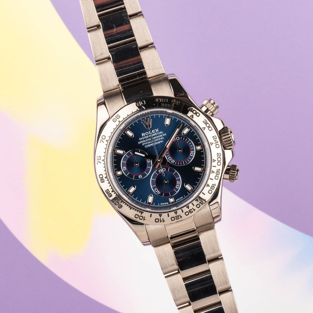 2005 Rolex Daytona in white gold with 2 dials (Original black racing ...