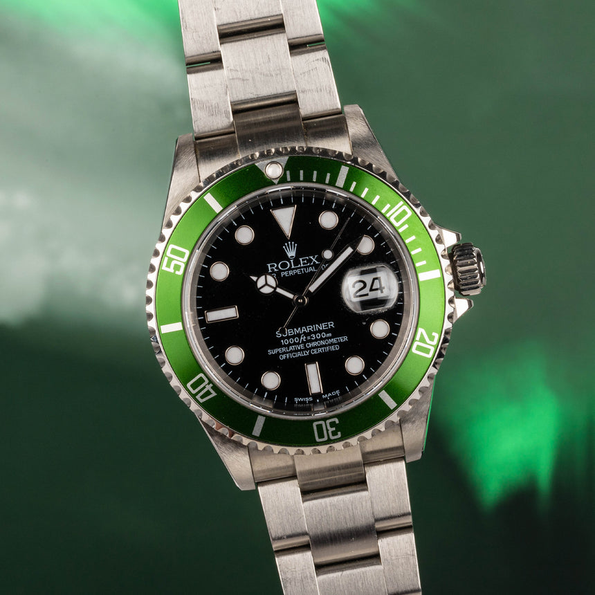 2003 Rolex Submariner Lunette Verte reference 16610LV: F0 serial