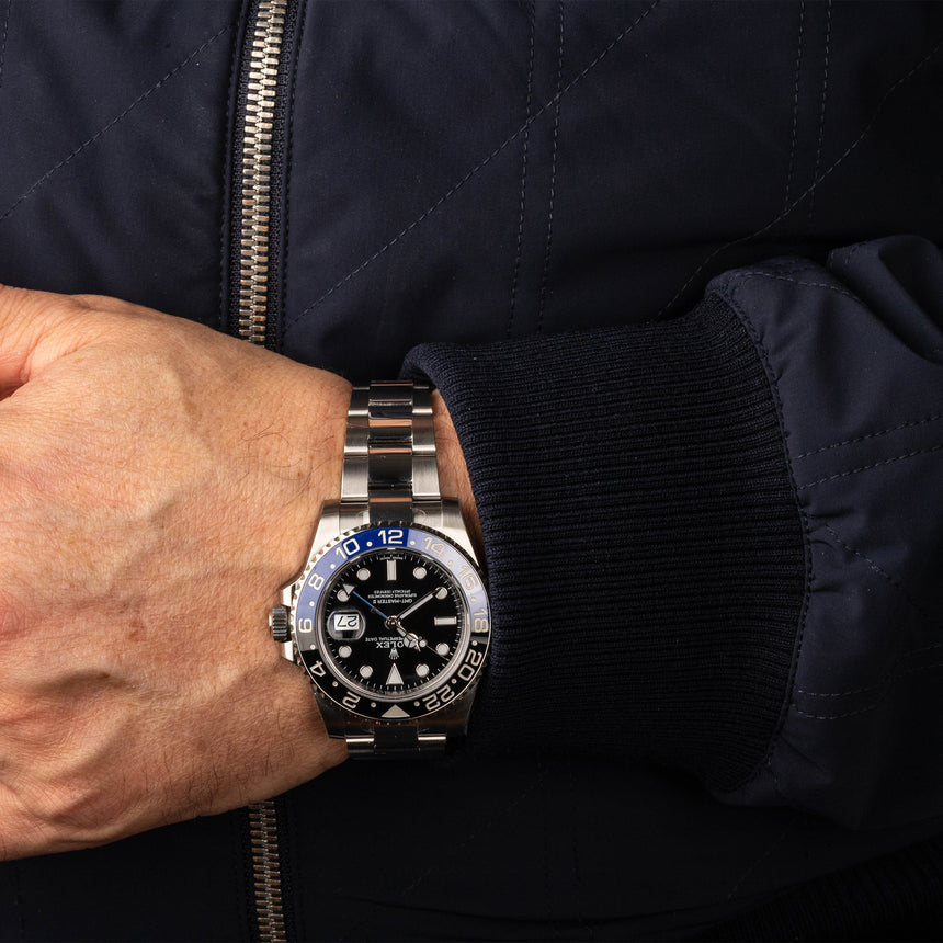 2018 Rolex Batman GMT ref 116710BLNR, fully stickered, Full set