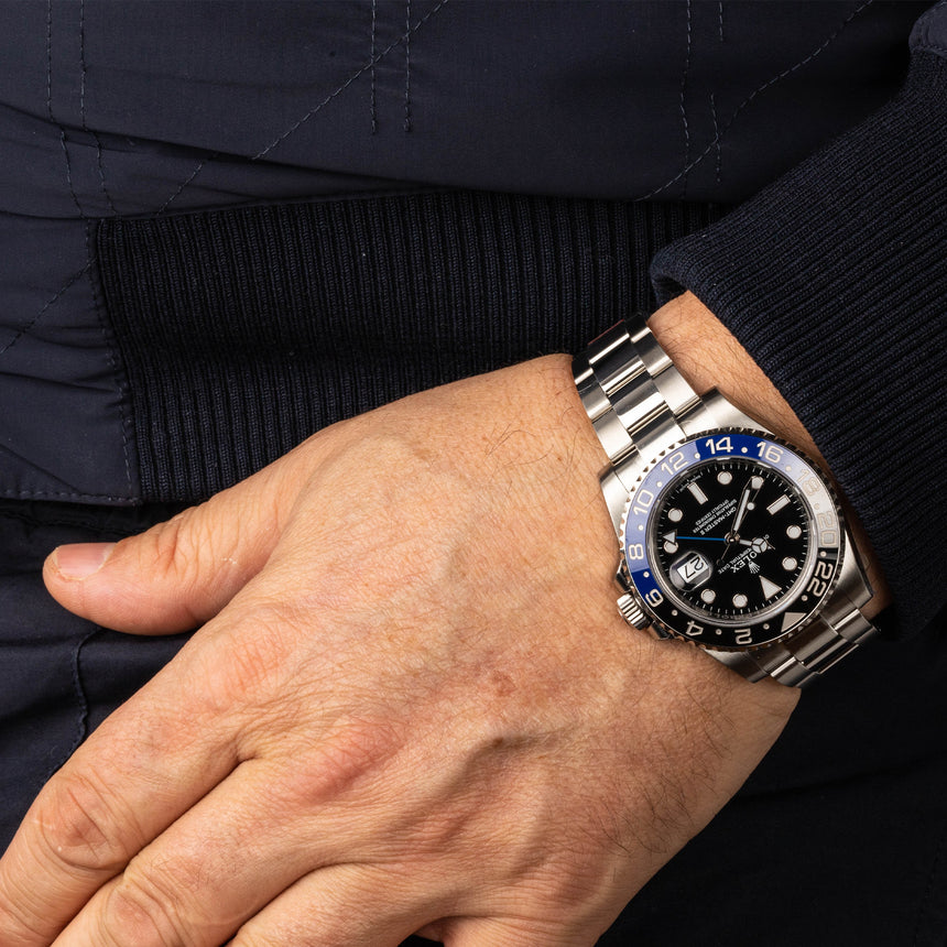 2018 Rolex Batman GMT ref 116710BLNR, fully stickered, Full set