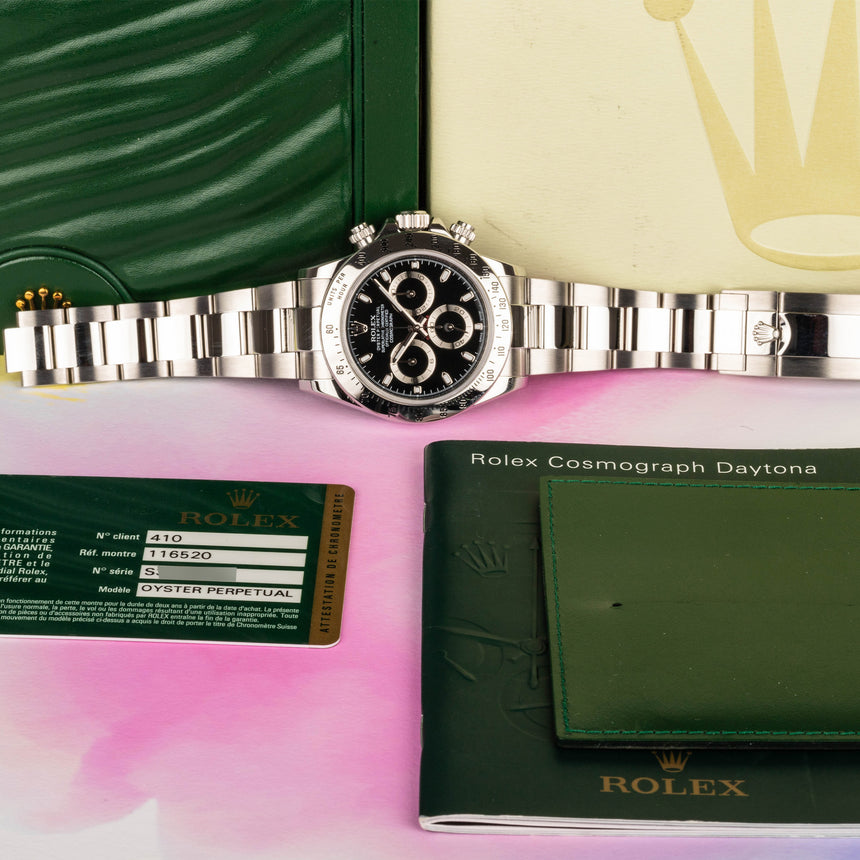 2013 Rolex Daytona black dial ref 116520: FULL SET top conditions