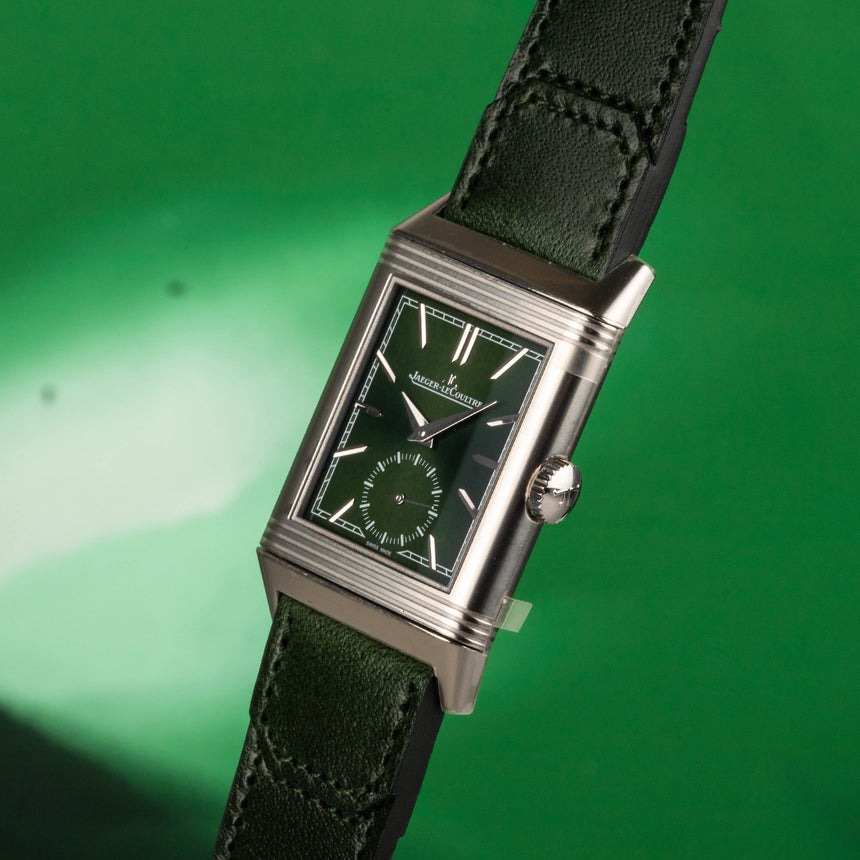 2021 Unworn Jaeger-LeCoultre Reverso Tribute Small Seconds Green dial ref: Q3978430 NEW STICKERS
