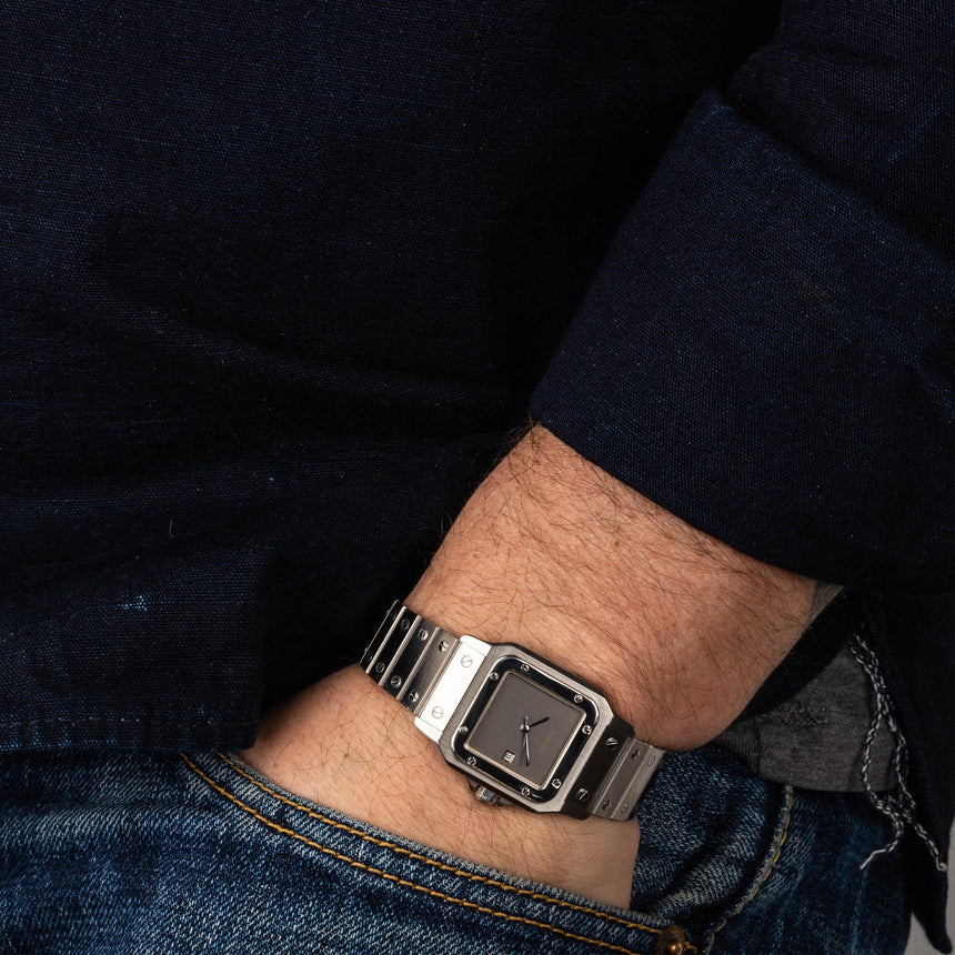 1995 (circa) Cartier Santos Jumbo, slate grey dial (AKA Ghost), reference 2960