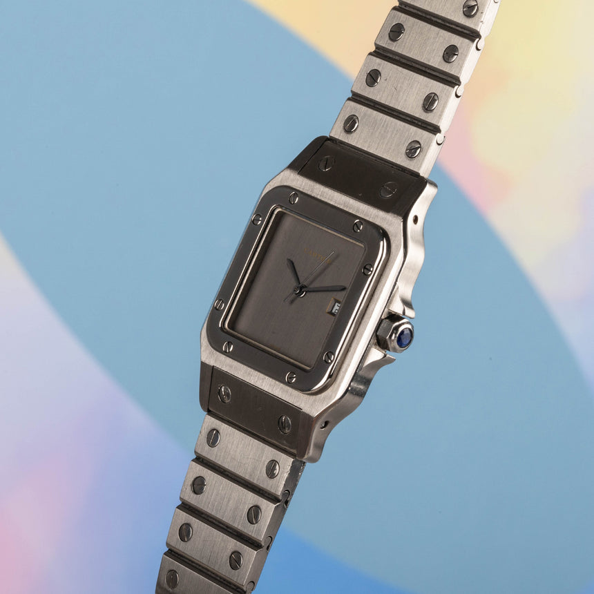 1995 (circa) Cartier Santos Jumbo, slate grey dial (AKA Ghost), reference 2960