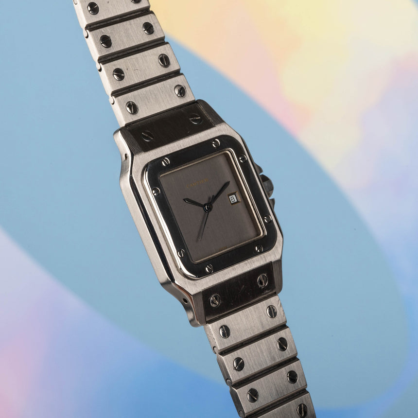 1995 (circa) Cartier Santos Jumbo, slate grey dial (AKA Ghost), reference 2960