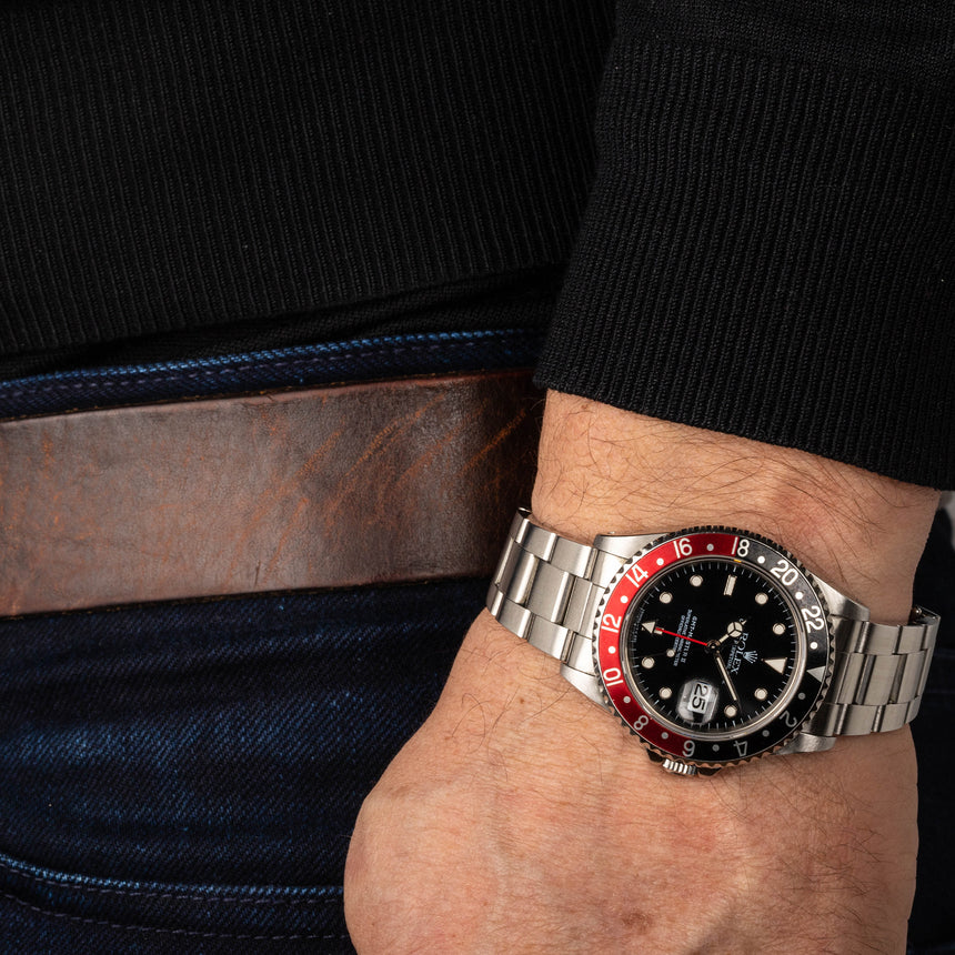 1995 Rolex GMT-MASTER II aka "COKE" ref 16710 : Watch Only UNTOUCHED