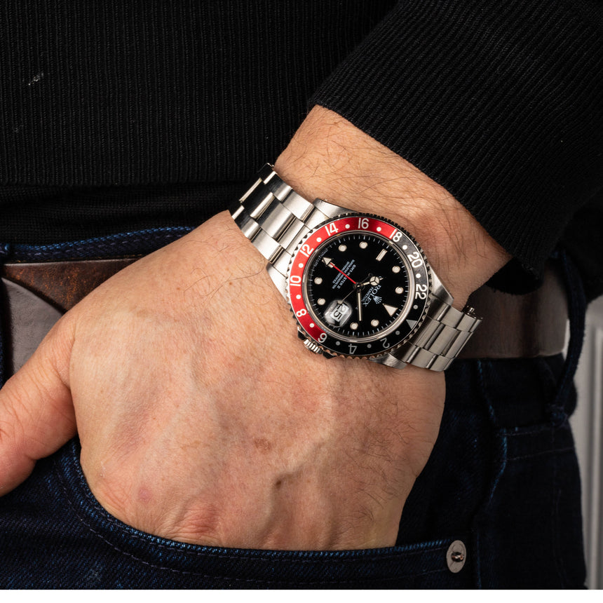 1995 Rolex GMT-MASTER II aka "COKE" ref 16710 : Watch Only UNTOUCHED