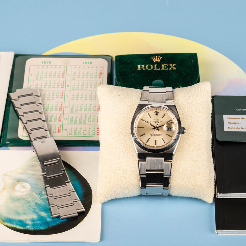 1977 Rolex RARE Date 1530: with original papers & Rolex service !