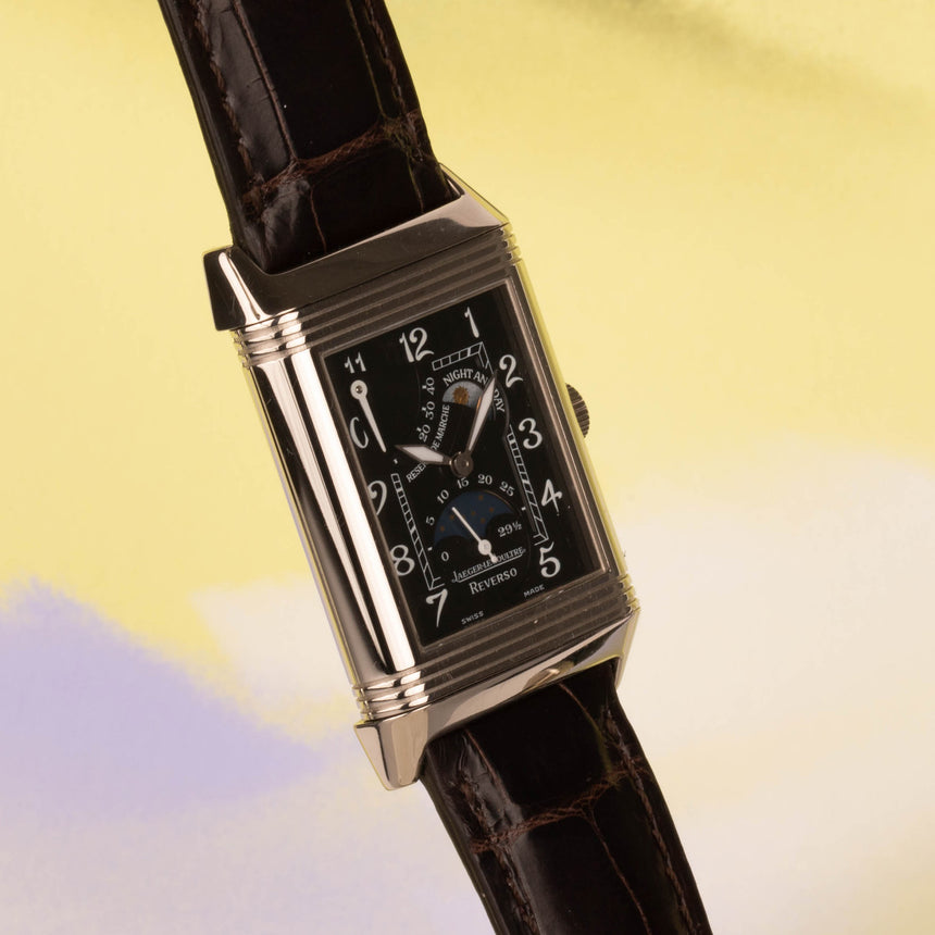 2004 JLC Reverso Sun Moon in white gold reference 270.3.63: Top conditions & full set & Serviced