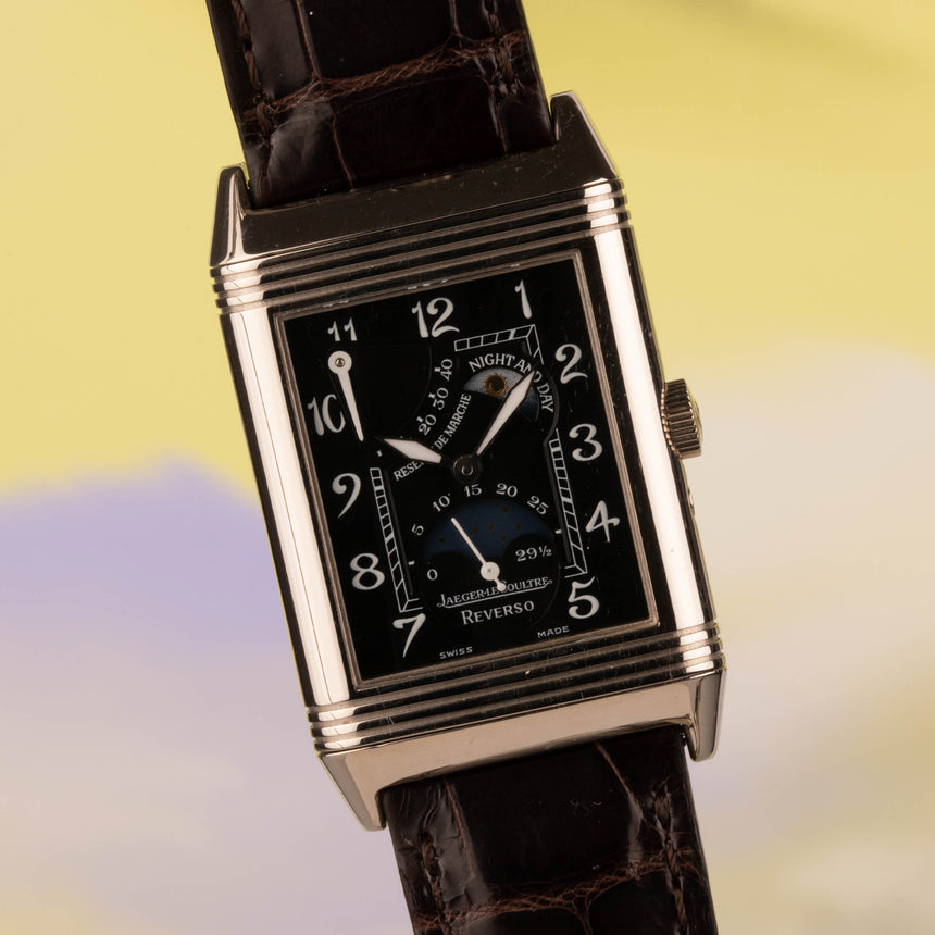 2004 JLC Reverso Sun Moon in white gold reference 270.3.63: Top conditions & full set & Serviced