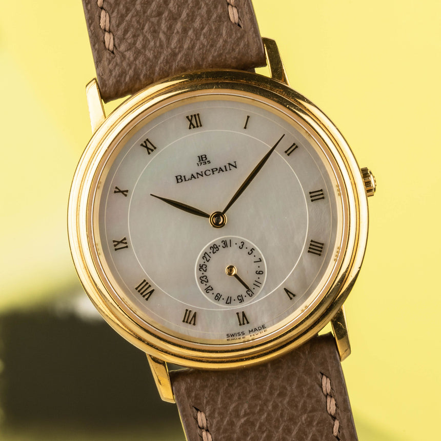 1990 circa Blancpain Villeret caliber 4795 in yellow gold with rare TOKANT