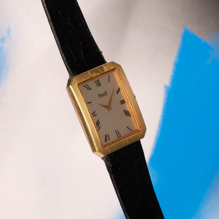 1990 (Circa) Piaget Protocole Jumbo in Yellow Gold with with Beveled Corners ref : 90154
