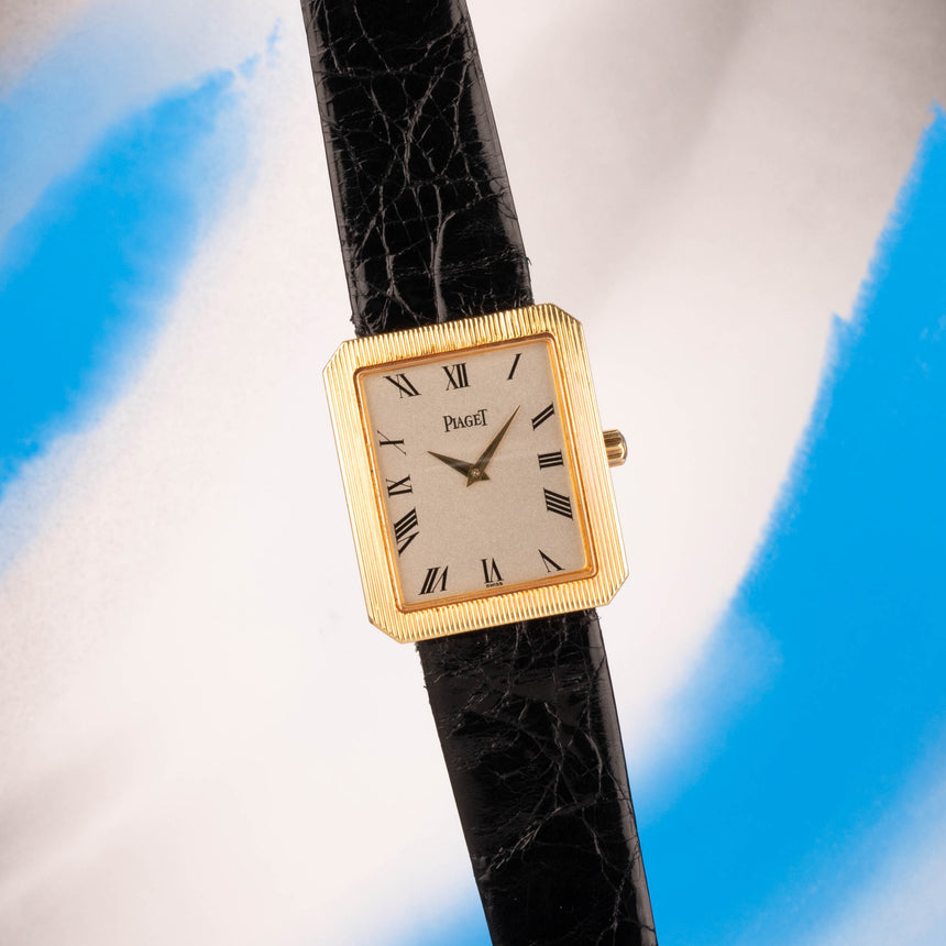 1990 (Circa) Piaget Protocole Jumbo in Yellow Gold with with Beveled Corners ref : 90154