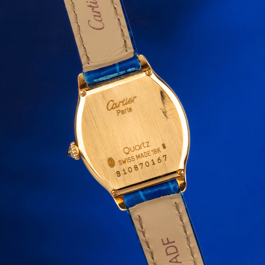 2000 (circa) Cartier Lady tortue 18k gold: Full Cartier set