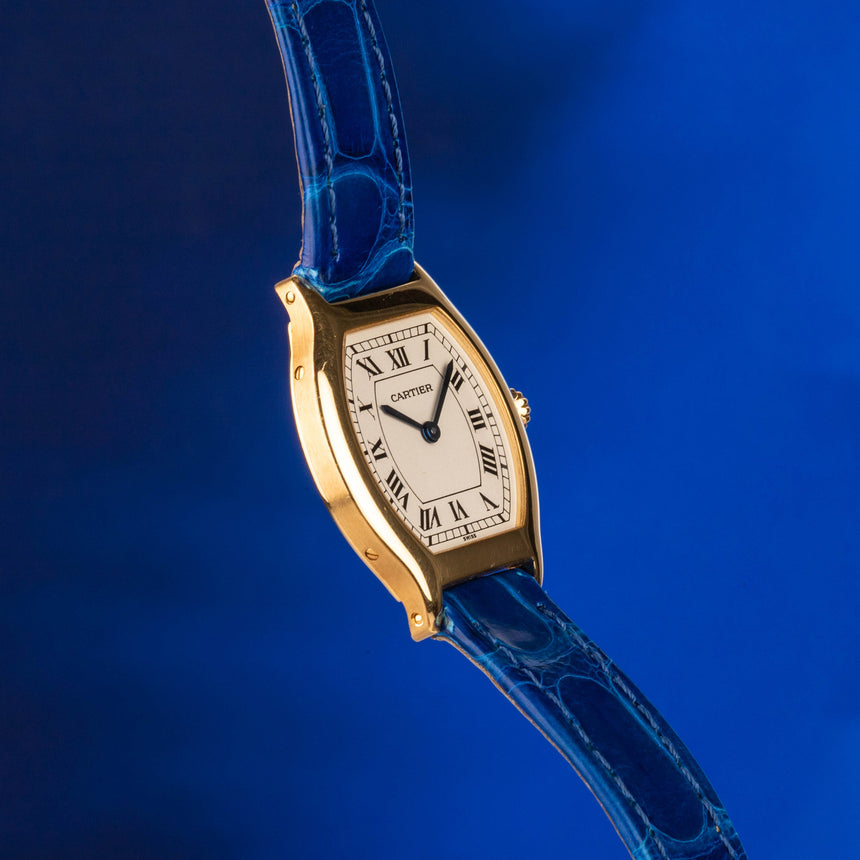 2000 (circa) Cartier Lady tortue 18k gold: Full Cartier set