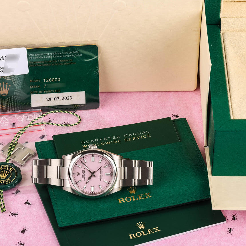 2023 Rolex Oyster perpetual midsize, ref 126000: PINK ! (new 100%)