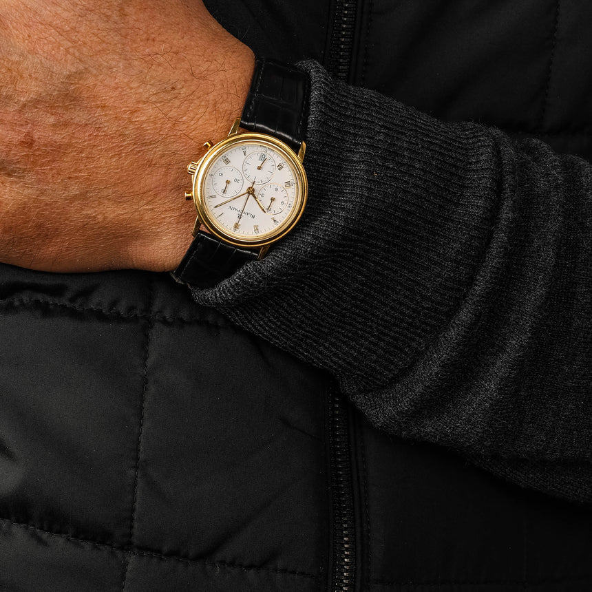 1990 (Circa) Blancpain Villeret 18K Gold Chronograph Ref: 1185-1418-55