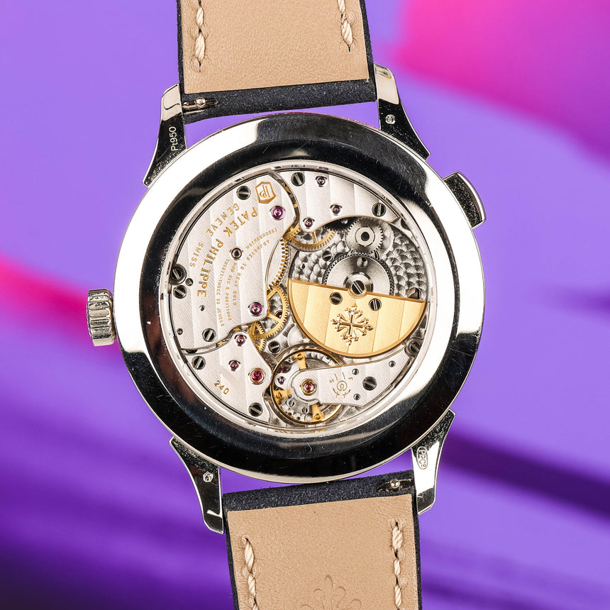 2022 Patek Philippe World Time Blue Dial In Platinum Ref: 5230P Full Set & 2025 Fresh Service