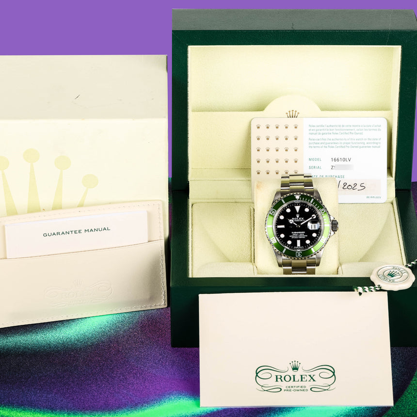 2006 Rolex Submariner KERMIT ref 16610LV : Rolex Certified Pre Owned