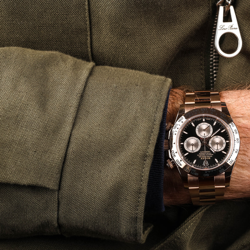 2025 (oct) Rolex Daytona Everose, reference 126505, black dial, NEW & ULTRA full set