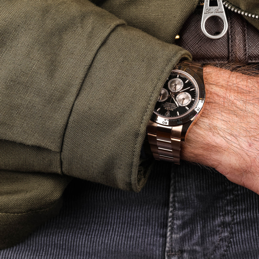 2025 (oct) Rolex Daytona Everose, reference 126505, black dial, NEW & ULTRA full set