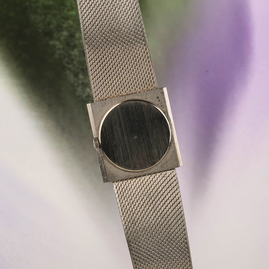 1968 Patek Philippe & co white gold manual winding watch, reference 3494, rare grey dial !