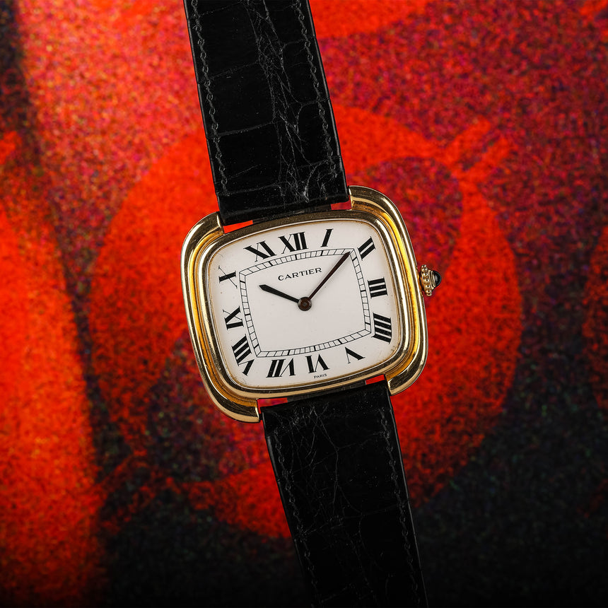 1975 (circa) Cartier Gondole jumbo, Horizontale, in yellow gold, reference 97051: Wonderful