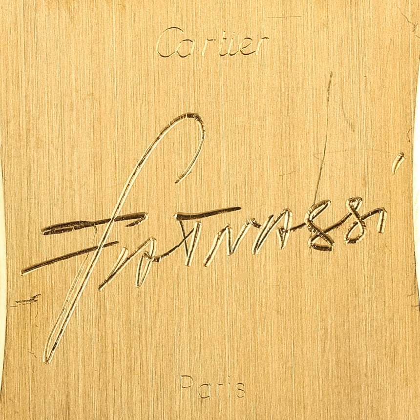 1978 Cartier Bamboo coussin jumbo, in yellow gold, original owner, watch + card: RARE ref 78102