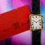 1978 Cartier Bamboo coussin jumbo, in yellow gold, original owner, watch + card: RARE ref 78102
