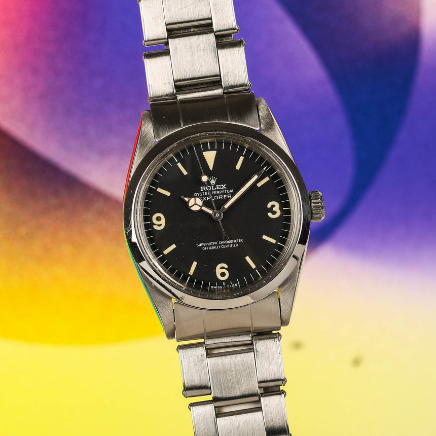 1967 (circa) Rolex Explorer 1 reference 1016, FROG dial, punch paper GARANTÍA