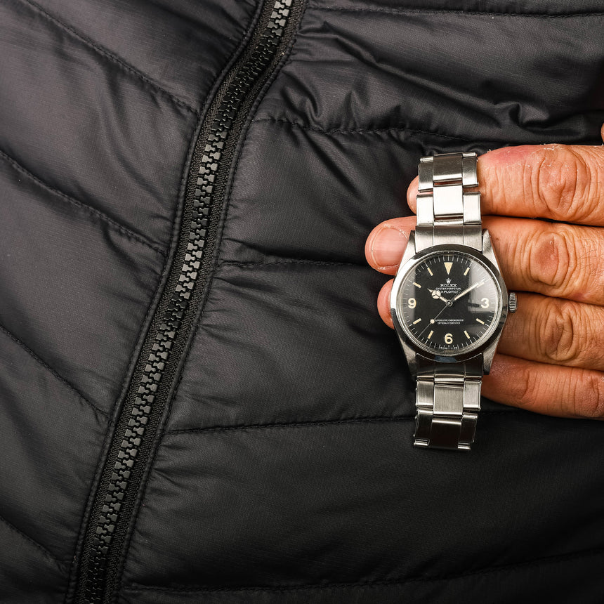 1967 (circa) Rolex Explorer 1 reference 1016, FROG dial, punch paper GARANTÍA