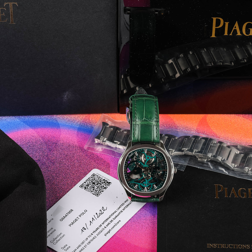 2022 Piaget Polo Skeleton ULTRA THIN G0A47008 GREEN: WOW + Full set & Very liiiiike new