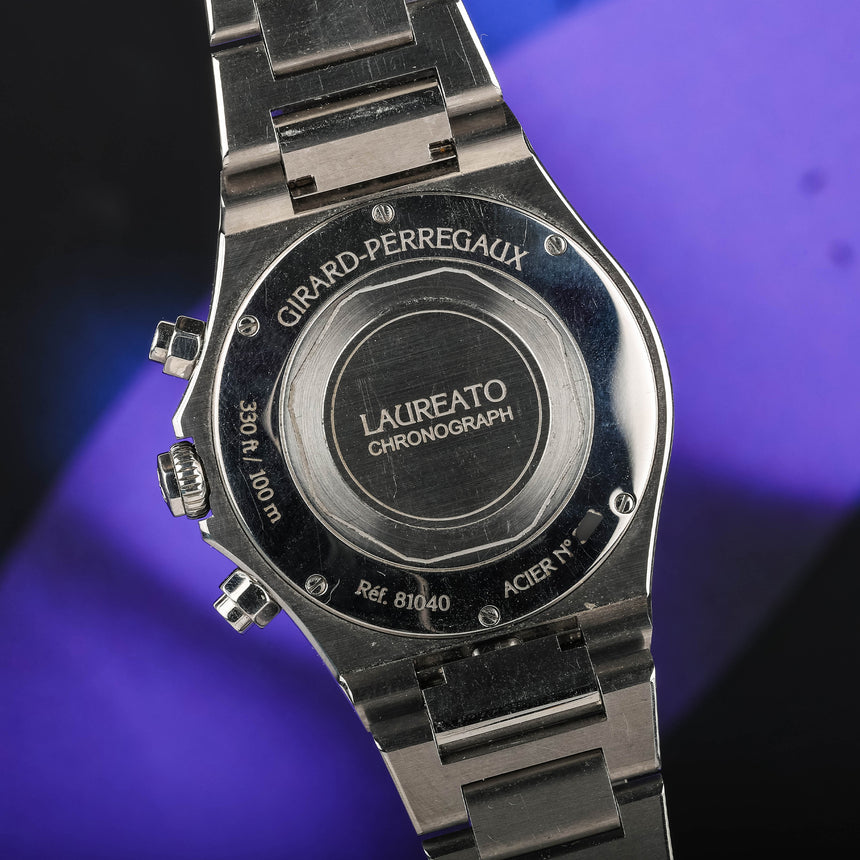 2022 GP Laureato chronograph in steel, reference 81040-11-631-11A = Top conditions & full set