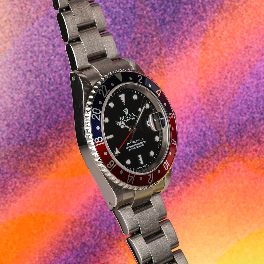 2001 Rolex GMT Master II ref 16710: FULL SET + service history