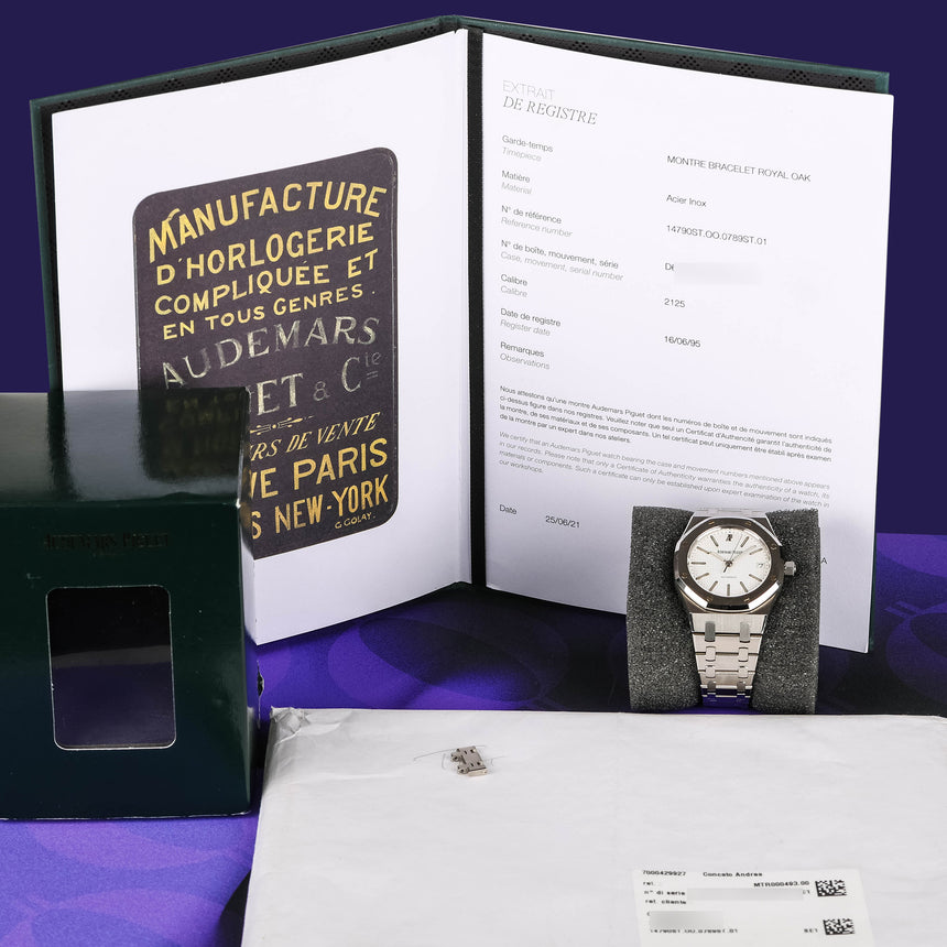 1995 Audemars Piguet Royal Oak ref 14790 white dial : EXTRACT