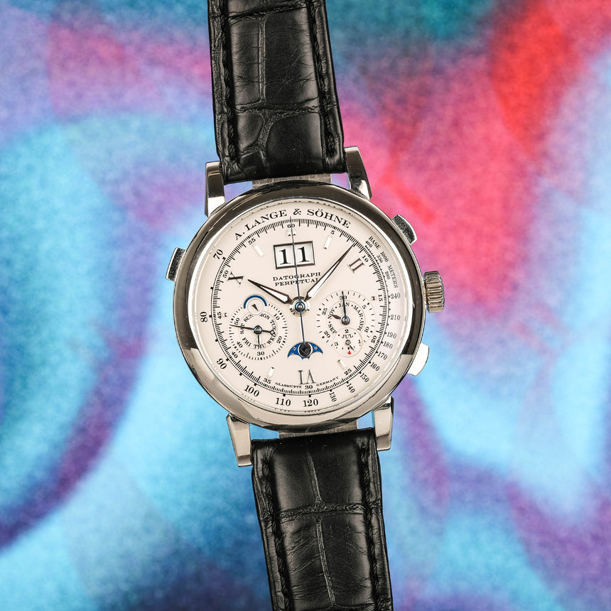 2007 A. Lange & Söhne Datograph in Platinum Ref: 410.025 E Full Set
