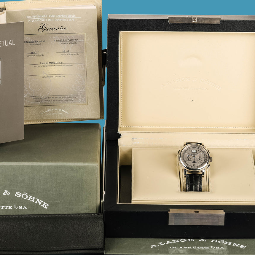 2007 A. Lange & Söhne Datograph in Platinum Ref: 410.025 E Full Set