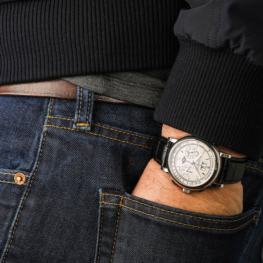 2007 A. Lange & Söhne Datograph in Platinum Ref: 410.025 E Full Set