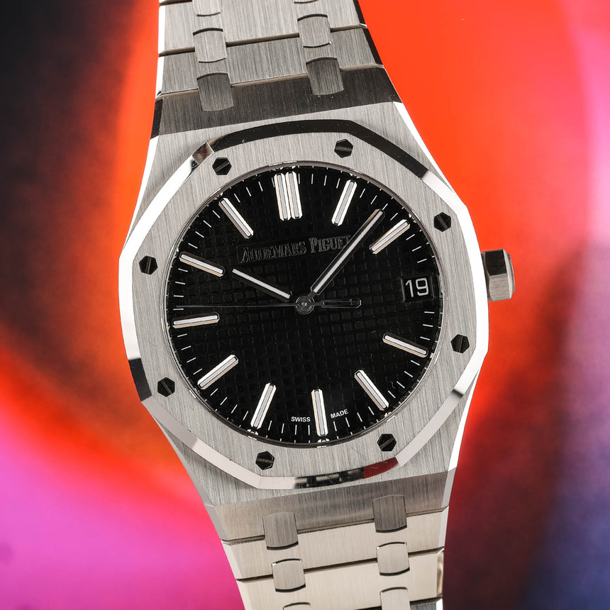 2025 Audemars Piguet Royal Oak, reference 15510st, black dial, full set top conditions
