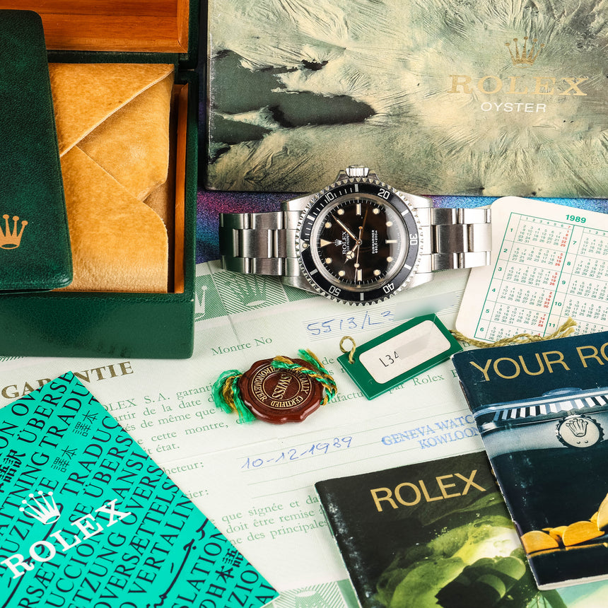 1989 Rolex Submariner ref 5513 L serial: THE LAST DANCE: FULL SET!