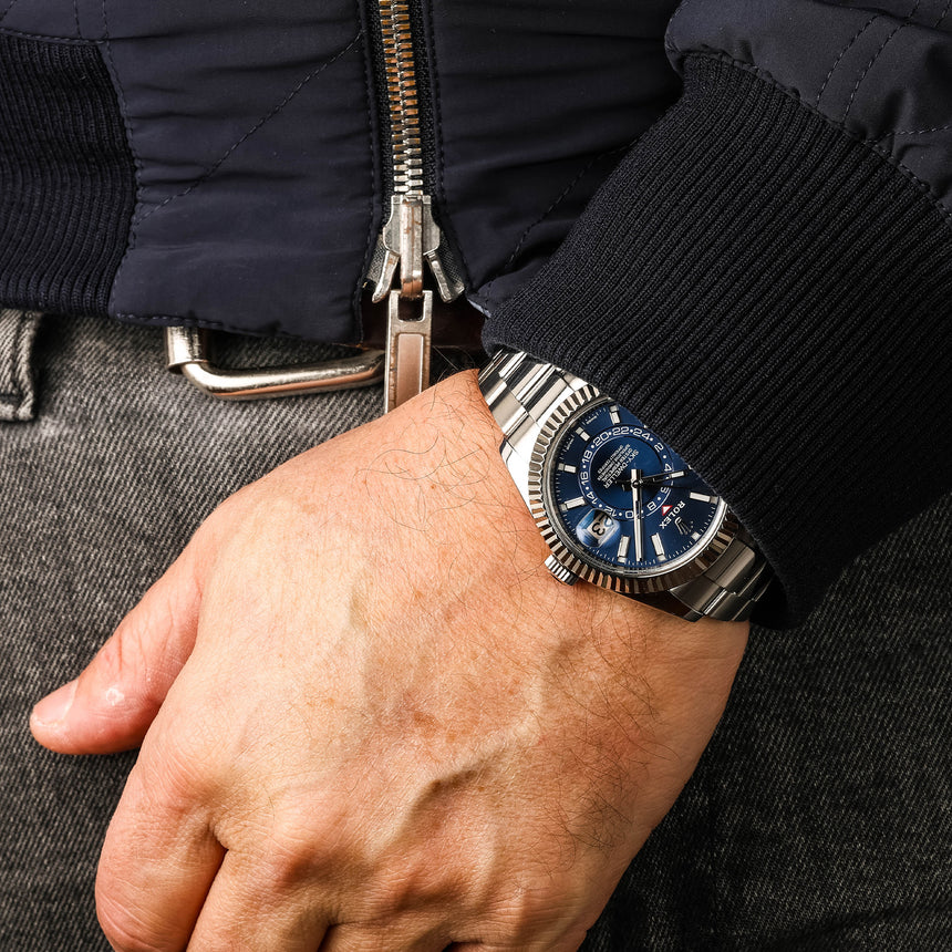 2020 Rolex Skydweller blue dial ref: 326934 FULL SET & Extra Red Rubber strap