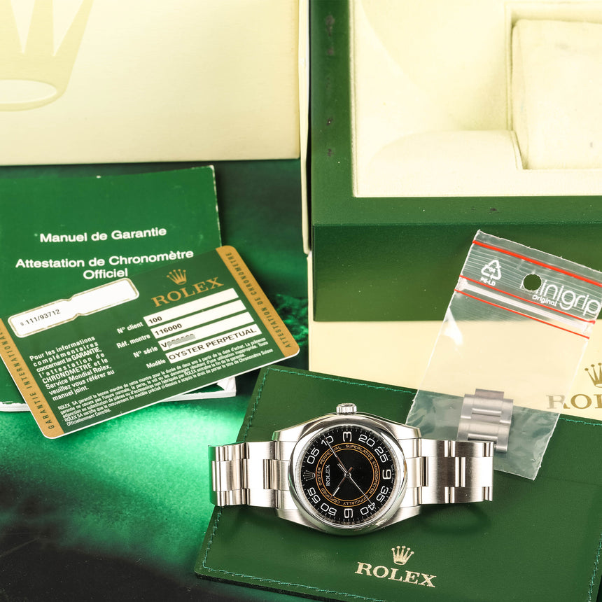 2010 Rolex Oyster perpetual reference 116000, "Harley Davidson" dial: top conditions & full set
